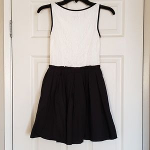 Black & white A-line dress